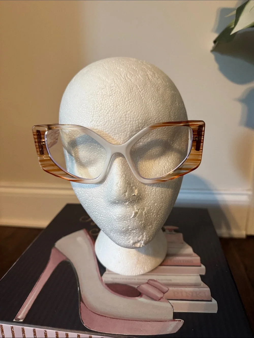 Cat-Eye Oversized Clear and Tortoiseshell Glasses